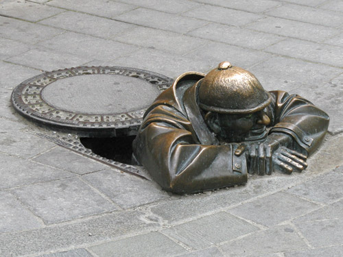 Cumil Bronze Statue, Bratislava Slovak Republic