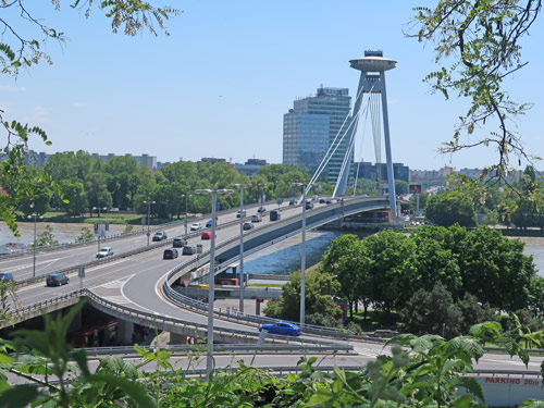Novy Most Bridge (SNP Bridge) in Bratislava